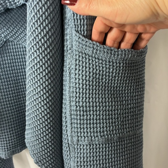 NWT Focus Casual Life sleeveless open front pockets textured cardigan Sz M - Picture 7 of 9